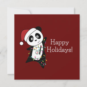 Panda Weihnachtsschnee Wintertiere Pandas Einladun Einladung