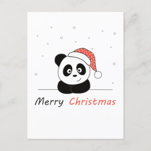 Panda Weihnachtsschnee Wintertiere Pandas Feiertagspostkarte
