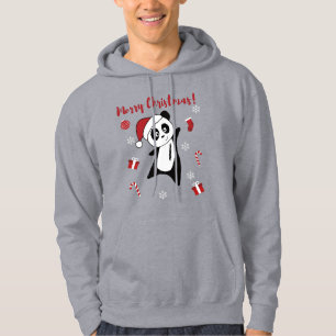 Panda Weihnachtsschnee Wintertiere Pandas Hoodie