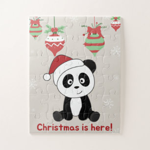 Panda Weihnachtsschnee Wintertiere Pandas Jigsaw
