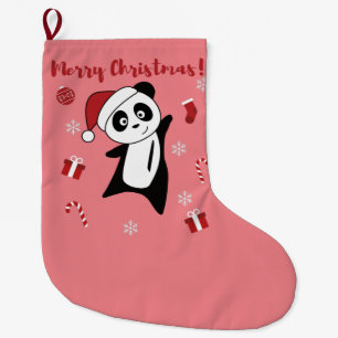 Panda Weihnachtsschnee Wintertiere Pandas Large C Großer Weihnachtsstrumpf