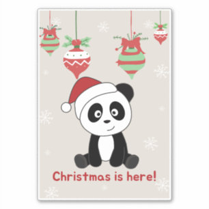 Panda Weihnachtsschnee Wintertiere Pandas Sticker