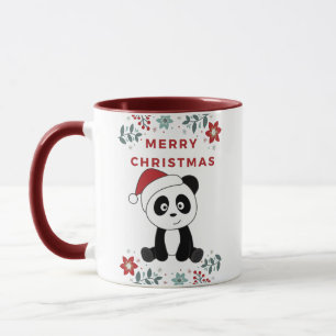 Panda Weihnachtsschnee Wintertiere Pandas Tasse