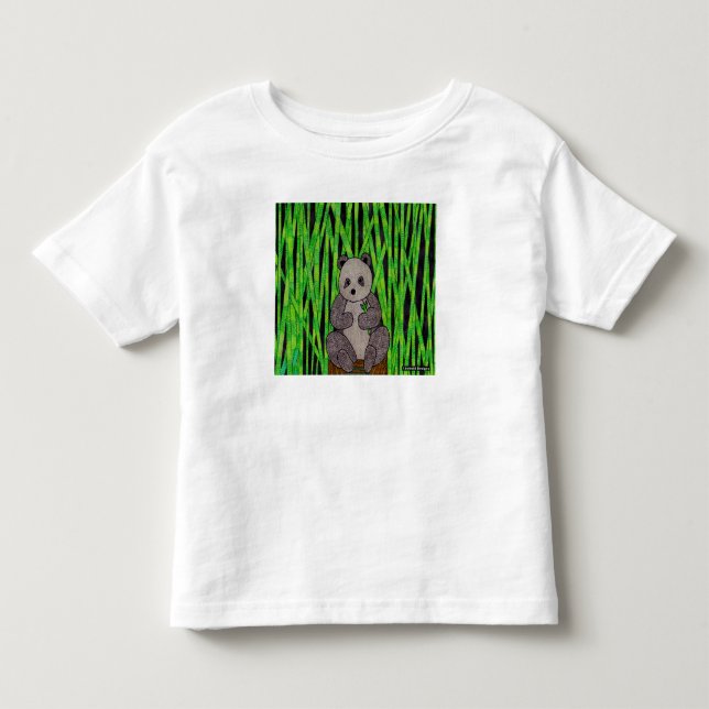 Panda (weiß) - Kleinkind T - Shirt (Vorderseite)