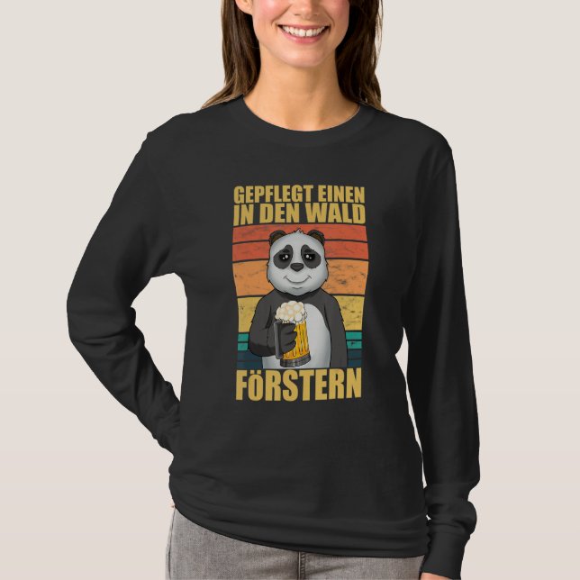 Panda Well-cared for Einen In Den Wald Forstern Sa T-Shirt (Vorderseite)