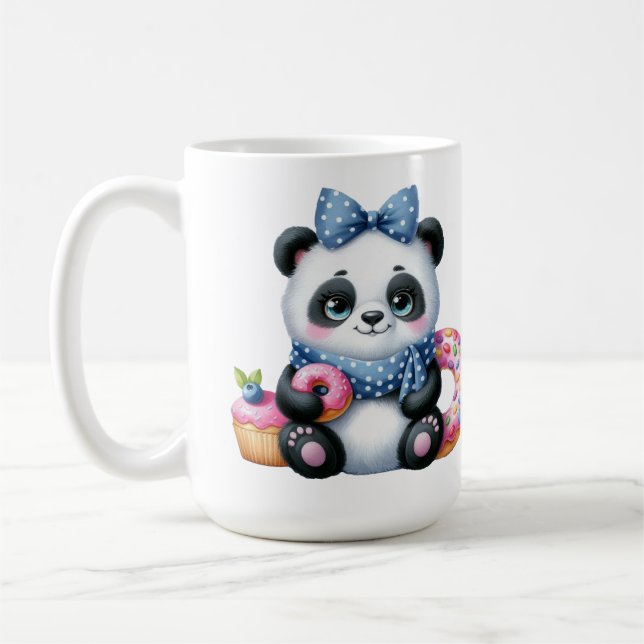Panda Whit Ribbon Kaffeetasse (Links)