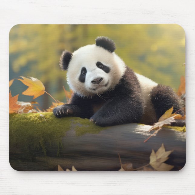 Panda Wild Animal Tranquil Friedlich Mousepad (Vorne)
