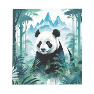 Panda Wildlife Animal Nature Environment Forest Notizblock