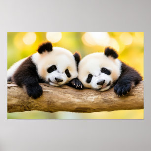 Panda Wildtier Liebhaberporträt Poster