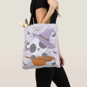 Panda Witch Lila Hexen Hat Ghosts Halloween Tasche