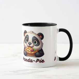 Panda with Pie - Niedlicher Kawaii Feinschmecker A Tasse