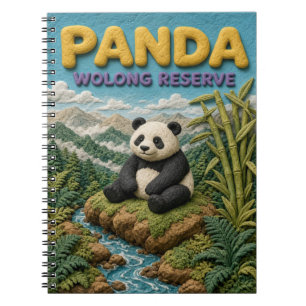 Panda Wolong Reserve Modern KlayKoo Notizblock