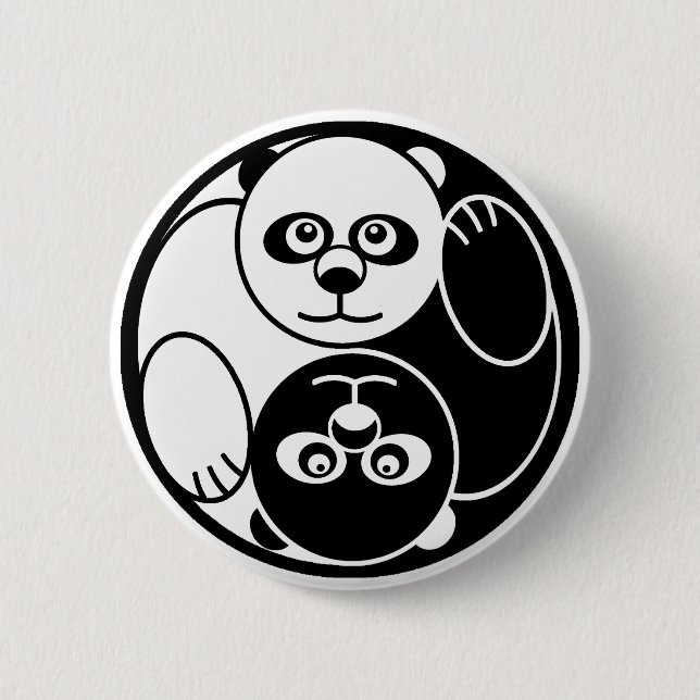 Panda Yin Yang Button (Vorderseite)
