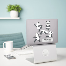 Panda-Yoga-Aufkleber