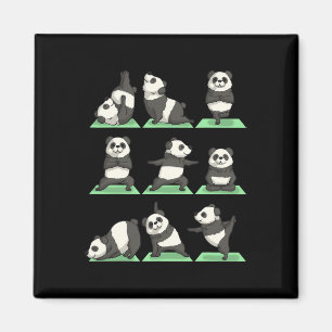 Panda Yoga Position Zen Süße Workout Übung Yogi Lu Magnet