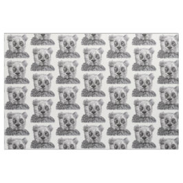 Panda Zeichnend Baumwollstoff (54" Breite) Stoff