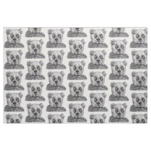 Panda Zeichnend Baumwollstoff (54" Breite) Stoff