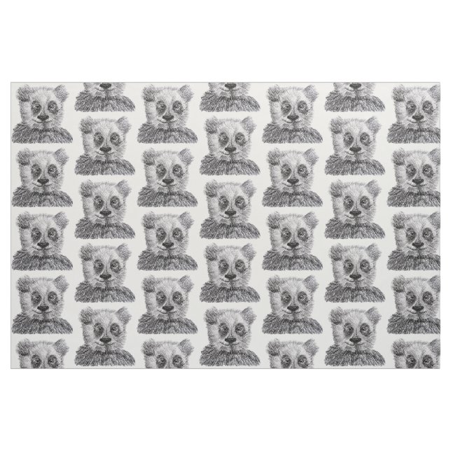 Panda Zeichnend Baumwollstoff (54" Breite) Stoff (Fat Quarter (45,7 x 55,9 cm))