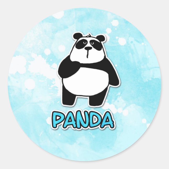 Panda zur Liebe des Friedens Runder Aufkleber (Vorderseite)