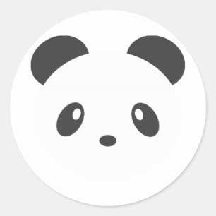 Pandaaufkleber Runder Aufkleber