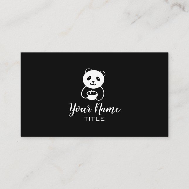 Pandabärn-KaffeenahrungsmittelVisitenkarte Visitenkarte (Vorderseite)
