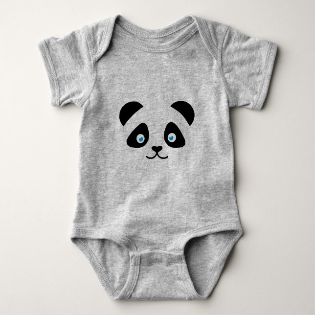 Pandabärngesicht Baby Strampler (Vorderseite)