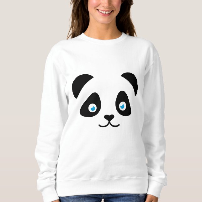 Pandabärngesicht Sweatshirt (Vorderseite)