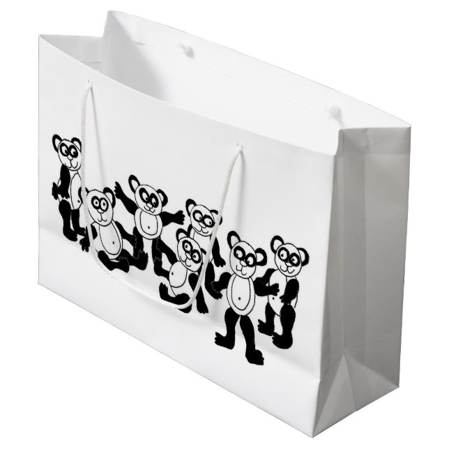 Pandafreund-Geschenktasche Große Geschenktüte (Vorderseite Schrägansicht)