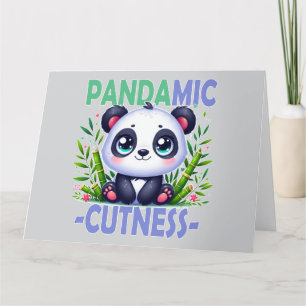 Pandamischer Kutness-Pun. Niedlicher Panda-Cartoon Dankeskarte