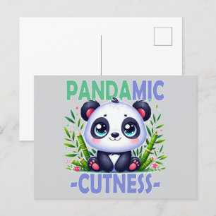 Pandamischer Kutness-Pun. Niedlicher Panda-Cartoon Postkarte