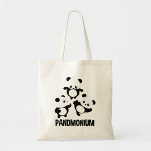 Pandamonium TShirt Funny Panda Bear Pun T-Shirt Tragetasche