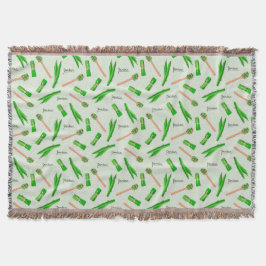 Pandan Leaf Pattern Fleece Blanket Decke