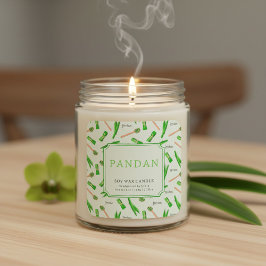 Pandan Soy Wax Candle Custom Sticker