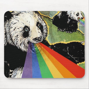 Pandaregenbogen Mousepad