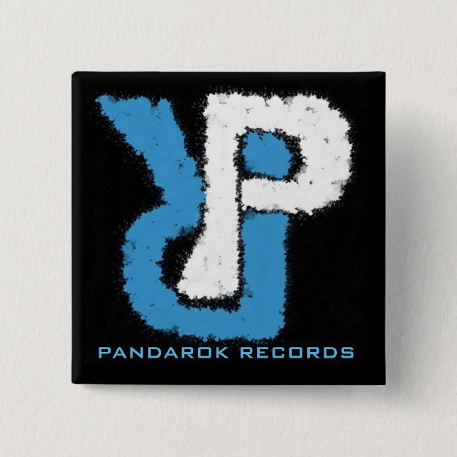 Pandarok Plattenen-Logo Button (Vorderseite)