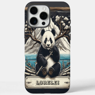 Panda's abgeschiedene Perch: Bambus stellt sich zu iPhone 16 Pro Max Hülle