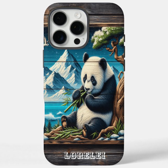 Pandas abgeschiedener Koch: Bambus Vergnügen iPhone 16 Pro Max Hülle (Rückseite)