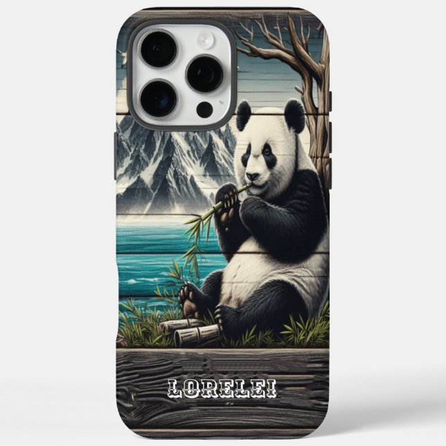 Pandas abgeschiedener Koch: Bambus Vergnügen iPhone 16 Pro Max Hülle (Rückseite)