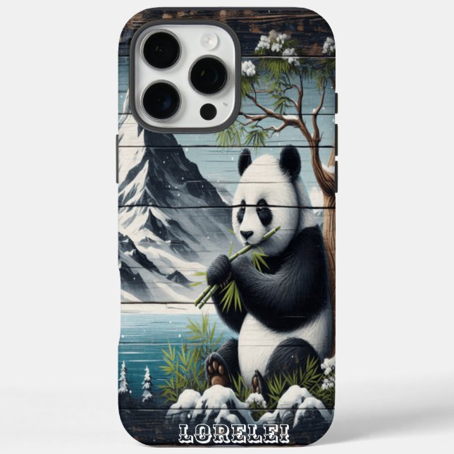 Pandas abgeschiedener Ort: Bambusinhalt iPhone 16 Pro Max Hülle (Rückseite)
