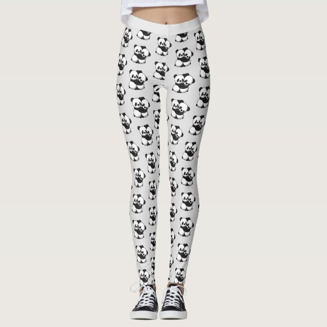 Pandas Accrocher des Leggings (Devant)
