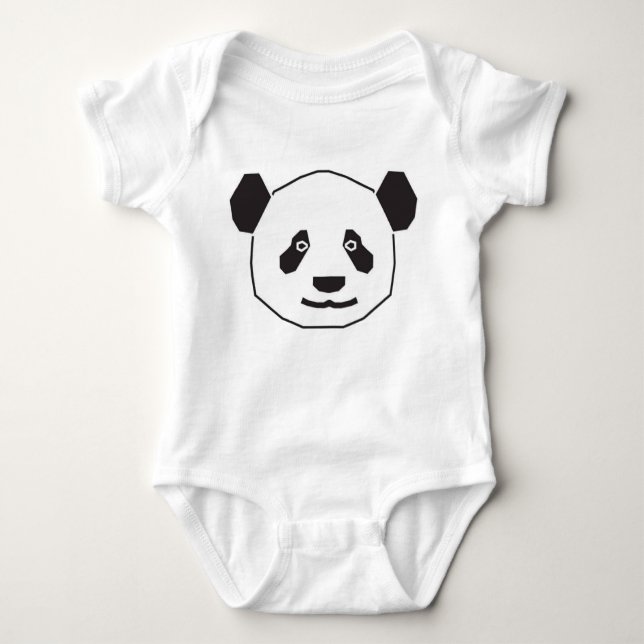 Pandas Baby Strampler (Vorderseite)