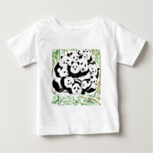 Pandas Baby T-Shirt Famille Panda