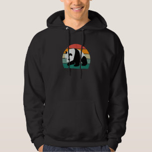 Pandas Bären Bambus China Asien Schwarz verlassen  Hoodie