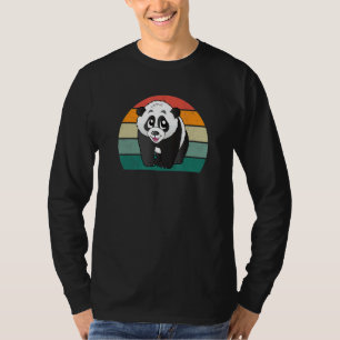 Pandas Bären Bambus China Asien Schwarz verlassen T-Shirt