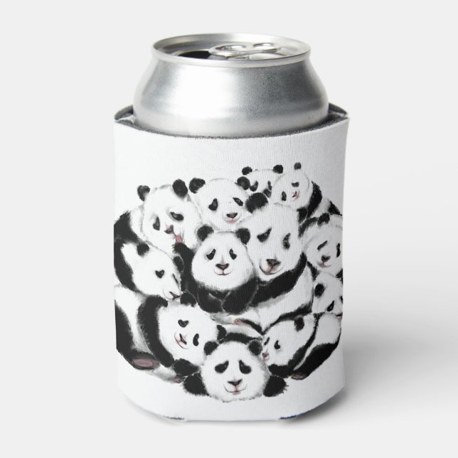 Pandas Can Cooler Panda Familie Dosenkühler (Kanne Vorderseite)