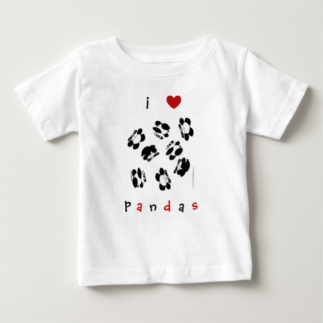 Pandas der Liebe I Baby T-shirt (Vorderseite)