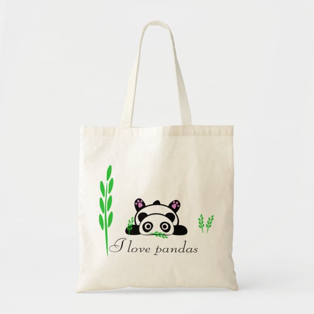 Pandas der Liebe I Tragetasche (Vorne)