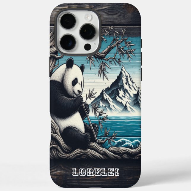 Panda's Forest Haven: Bambusfest iPhone 16 Pro Max Hülle (Rückseite)