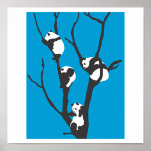 Pandas Hangin'Out Poster