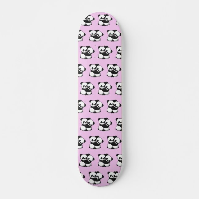 Pandas Hugging Skateboard (Vorne)